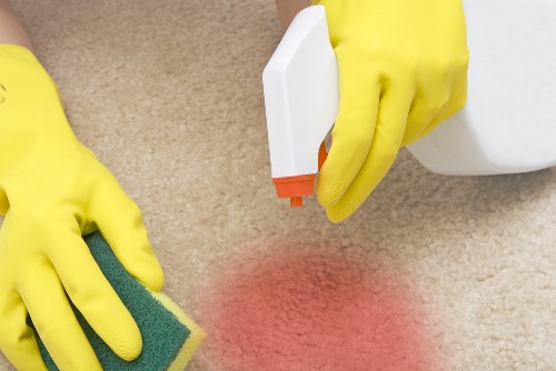 Commercial carpet cleaning in a Hackney office reception area