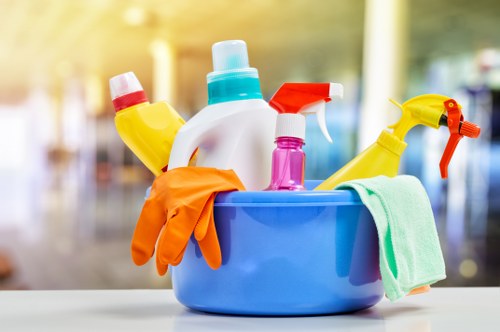 Hard surface stain removal in a kitchen or bathroom