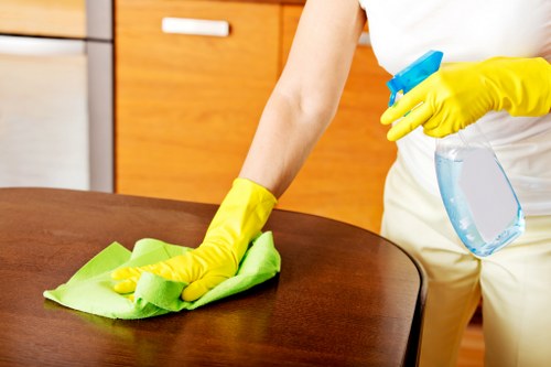 Vacuuming fabric furniture during upholstery maintenance